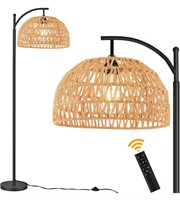 QIYIZM Rattan Floor Lamp For Living Room