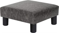 PU Leather Ottoman Square Footrest Stool
