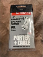 Porter Cable1/8" Non- Piloted up spiral cutout Bit