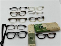 Vintage 1950s eye glass frames (mostly fronts)