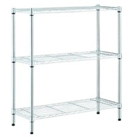 HDX 3-Tier Steel Wire Shelving Unit in Chrome