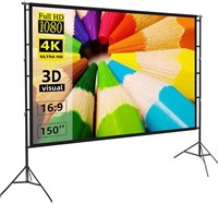 Projector Screen and Stand,Towond 150 inch