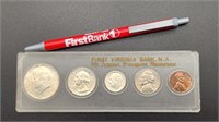 1st Virginia Bank Type Set 1964 + Pen