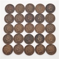 Indian Head Cents 1890-1909 Assorted Dates (25)