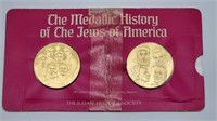 Sterling 24K GP History of Jews in American Medals