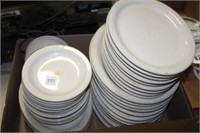 White Oval Diner Style Plates; Round Plates