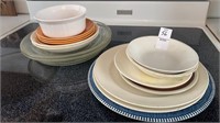 Pie plates, bowls, plates