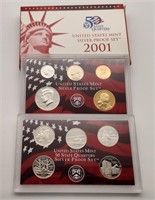 2001 Silver Proof Set US Mint