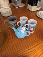 Teapot and mugs