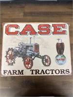 Case Tractors Metal Sign