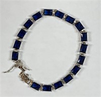 Radiant Cut 17.50 Ct Sapphire Bracelet