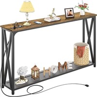 Karcog Narrow Console Table in Grey Oak