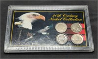 20th Century Nickel Coin collection in holder