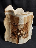 Pottery vase, 11" h. x 9" w
