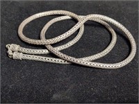 Jewelry: sterling silver chain, 80 g, 29" l.
