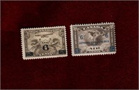 CANADA MINT OVERPRINT AIR MAIL STAMPS C3 & C4