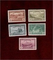 CANADA MINT KGVI 1946 PEACE ISSUE SET #268-73 VF