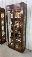 American of Martinsville lighted curio cabinet