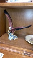 Bisque porcelain eagle figurine 11’’ tall