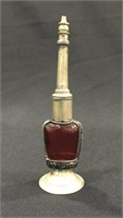 Vintage red glass perfume bottle