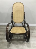 Vintage Thonet-style bentwood rocking chair