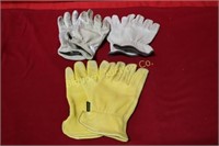 Leather Gloves 3 pair in lot X Large & XX Large