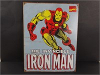 Metal Marvel Comics Invincible Iron Man Sign