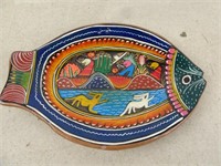 Decorative Wall Hanging Hand Painted Fish Plate