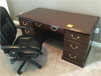 Executive Desk & Leather Chair