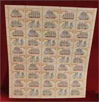 CANADA 1977 SAILING VESSELS COMPLETE SHEET #747a