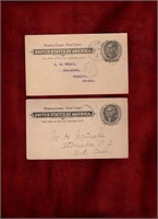 USA 1900 POSTCARDS TO OTONABEE ONTARIO