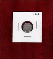 CANADA 1912 SILVER 5 CENT COIN