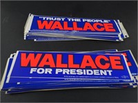 Large Lot of George Wallace For President Bumper