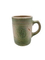 Antique Green Salt Glaze Stoneware Mug