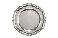 LARGE FRENCH SILVER CHARGER, 1,074g