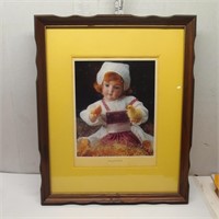 Wooden Picture Frame And Picture