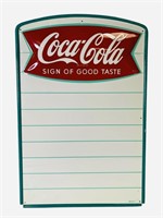 1959 Coca-Cola Sidewalk Coke Embossed Menu Board