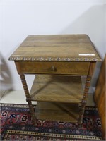 SINGLE DRAWER 3 TIERED LAMP TABLE