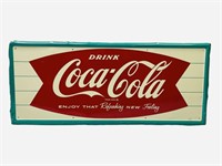 Drink Coca-Cola "enjoy that refreshing new