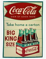 1959 Robertson "King Size" Coca-Cola 6 pack Sign