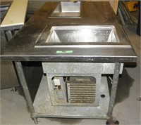 STAINLESS STEEL PREP TABLE W/2 WELLS