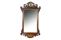 ENGLISH MAHOGANY CHIPPENDALE INFLUENCED MIRROR