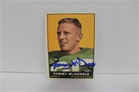 1961 TOPPS TOMMY MCDONALD #96 SIGNED AUTO