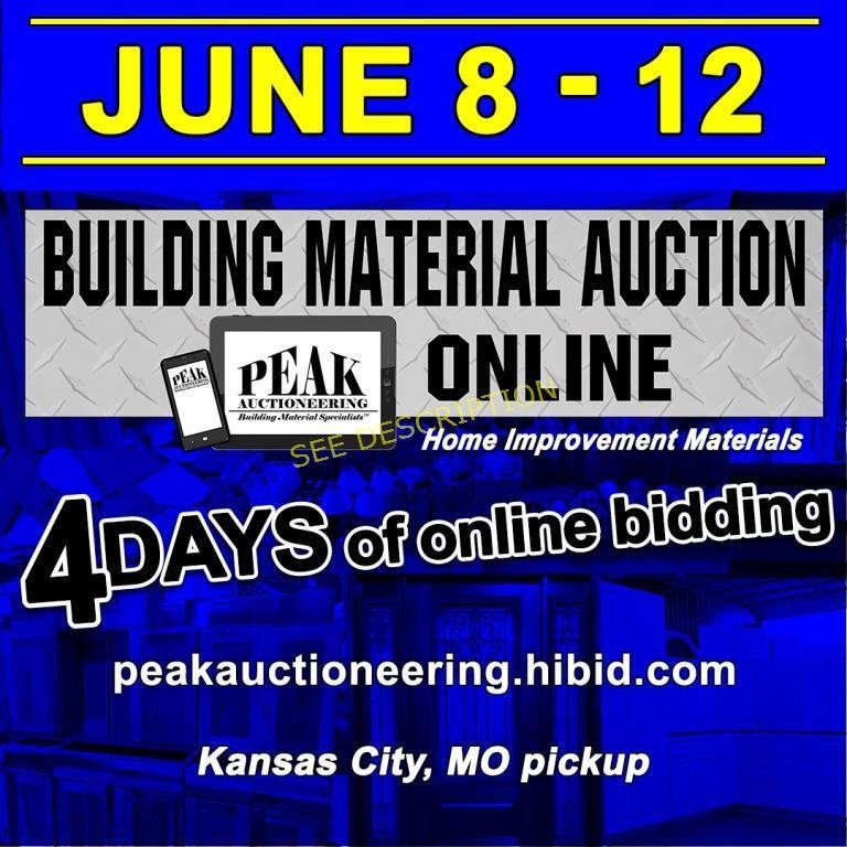 KC June 2023 Peak Building Material Auction