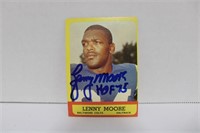 1963 TOPPS LENNY MOORE #2 SIGNED AUTO