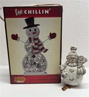 Christmas Decor-
Lighted Snowman and 
Snowman