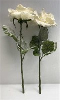 2 Large Frosted/Glitter Rose
Measures 34” H