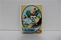 1970 TOPPS RAY NITSCHKE #55 SIGNED AUTO