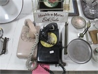 2 Rotary Phones, Balance Scale, Health-o-Meter