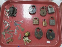 Tray of Locks and Keys.